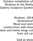Outdoor installation of Birdman at